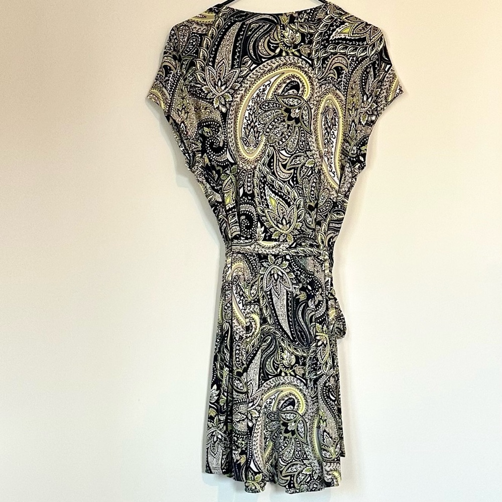 NWT Dana Buchman Black and Yellow Paisley Mini Dress - Size: Extra Large - Picture 9 of 9